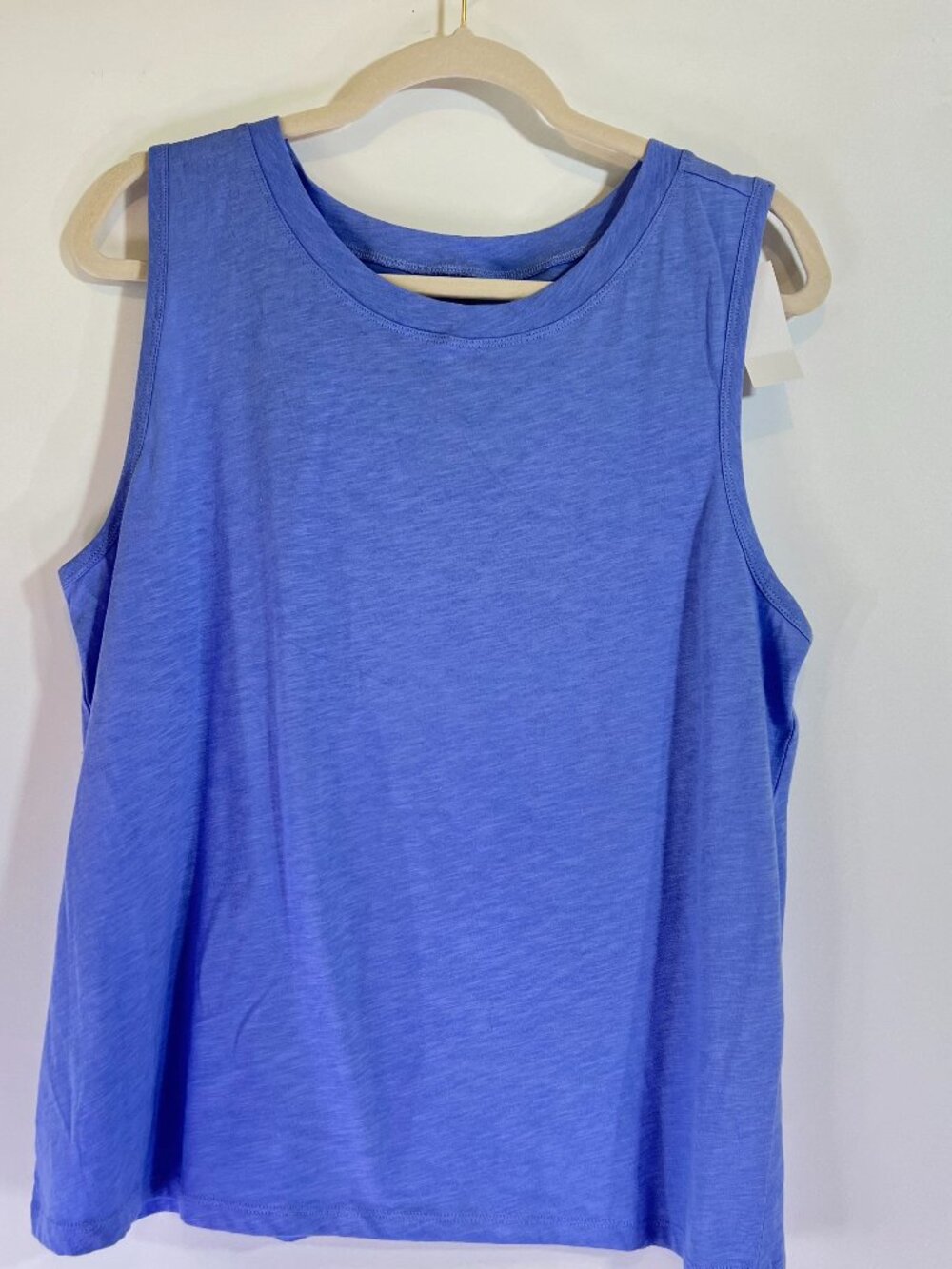 LOFT Outlet Womens XL Periwinkle Blue Tank Top 100% Cotton NWT